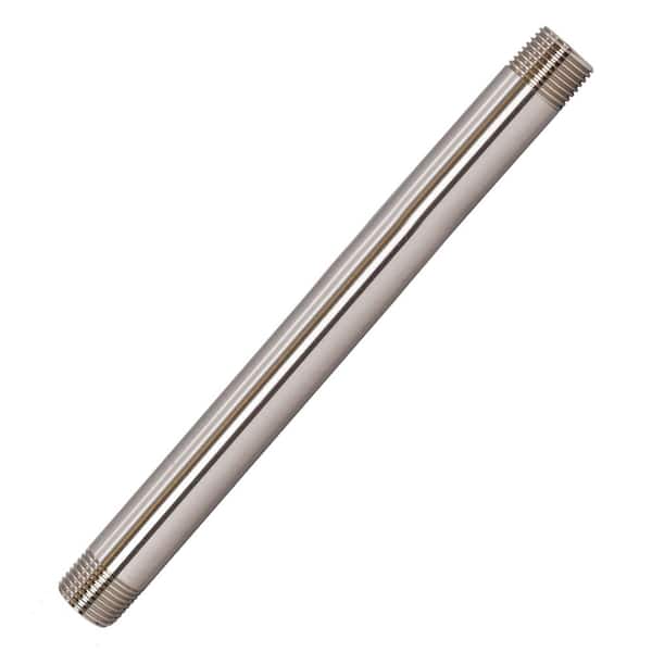 1/2 in. x 8 in. IPS Brass Pipe Nipple in Satin Nickel