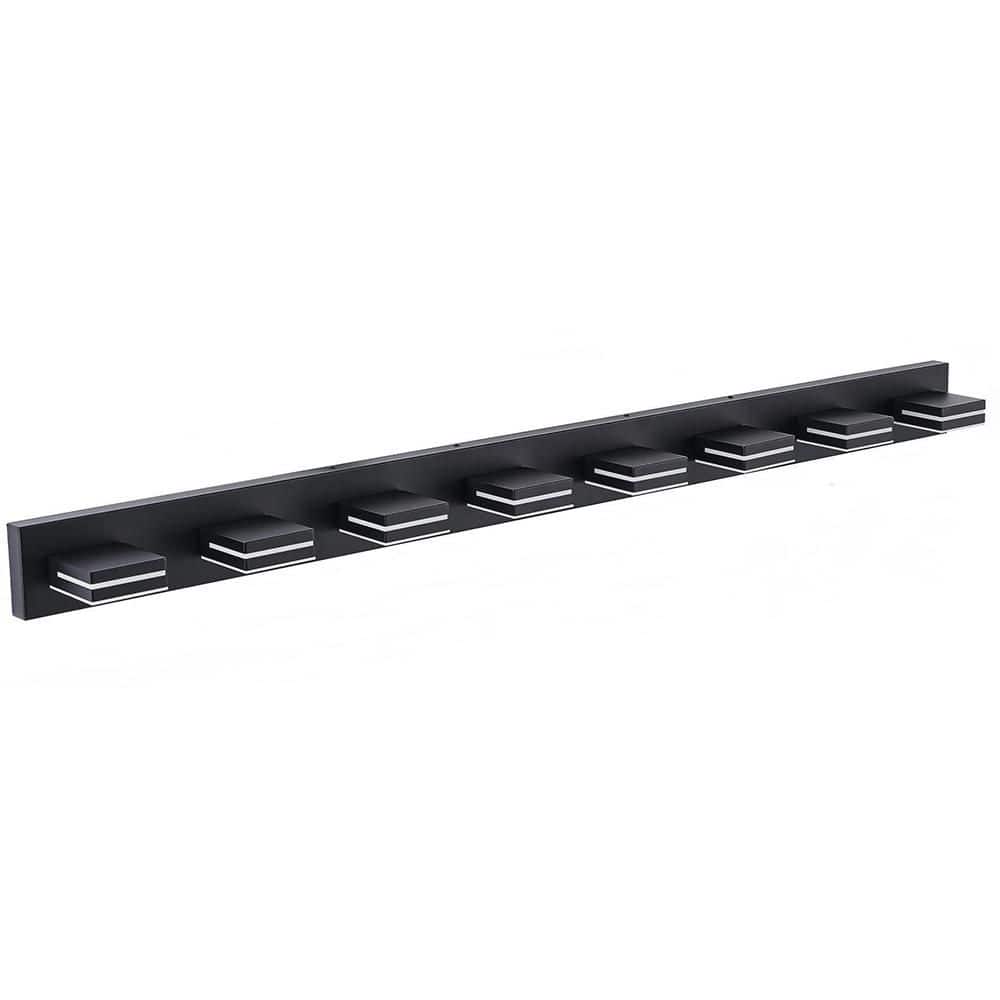 63 in. 8-Light Black Metal LED Vanity Light Wall Sconce, Sleek Minimalist Design, Energy-Efficient price history on PriceWatchPro