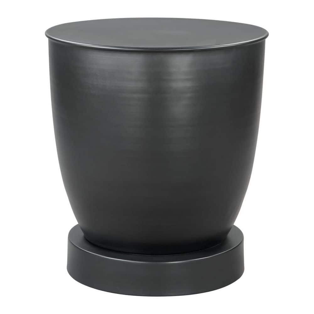 18.1 in. W x 20.3 in. H Black Finish Round Shape Iron Top End Table price history on PriceWatchPro