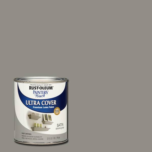 Rust-Oleum Painter's Touch 32 oz. Ultra Cover Satin Stone Gray General Purpose Paint (Case of 2)