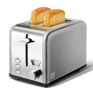 825 W Two Slices Of Bread Silver 1.5 Wide Slot Toaster