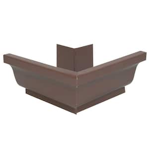 5 in. Brown Aluminum K Style Outside Gutter Miter