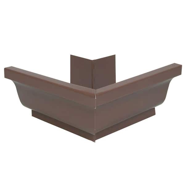 Amerimax Home Products 5 in. Brown Aluminum K-Style Outside Gutter Miter