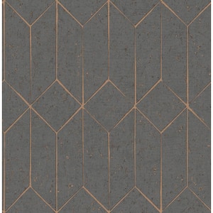 Hayden Grey Concrete Trellis Paper Non-Pasted Textured Wallpaper