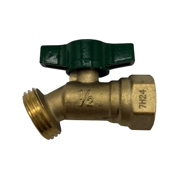 1/2 in. FIP x 3/4 in. MHT Heavy duty Quarter-Turn No-Kink Hose Bib