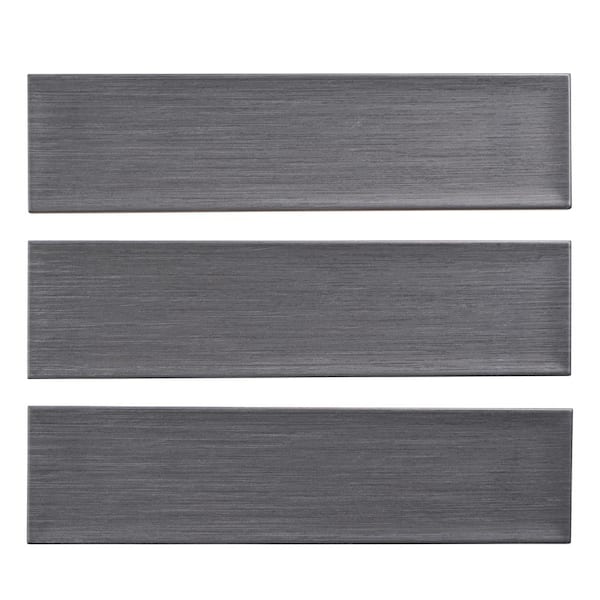 ANDOVA Ganberry Rectangle 16 in. x 16 in. Matte Dophine Gray Ceramic Subway Tile (10.76 sq. ft./Case)