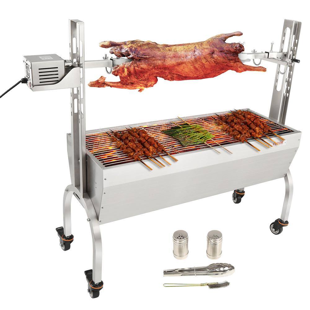VEVOR Stainless Steel Rotisserie Grill 46 in. Pig Rotisserie Roaster 50 W Motor Lamb Rotisserie