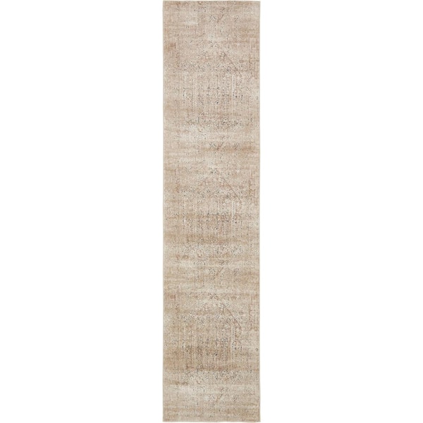 Unique Loom Chateau Quincy Beige 3' 0 x 13' 0 Runner Rug