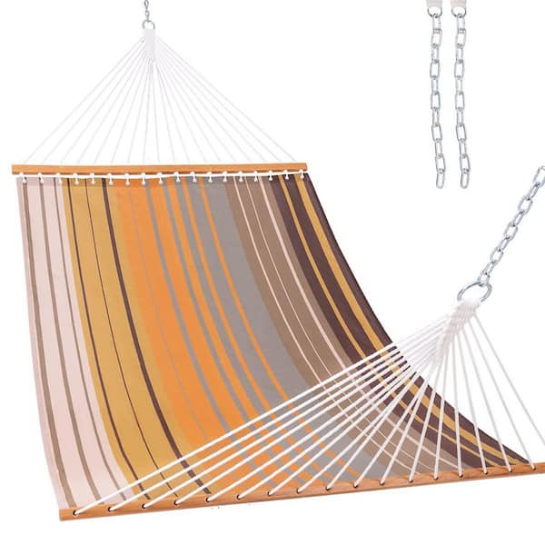 11 ft. quick-drying olefin fabric double-person hammock, Coffee Stripes
