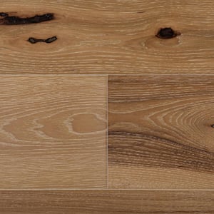 White Washed Hickory 3/8 in. T x 7.5 in. W Waterproof Wire Brushed Engineered Hardwood Flooring (19.4 sqft/case)