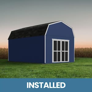 Professionally Installed Braymore 10 ft. x 16 ft. Outdoor Wood Shed with Smartside- Autumn Brown Shingles (160 sq. ft.)