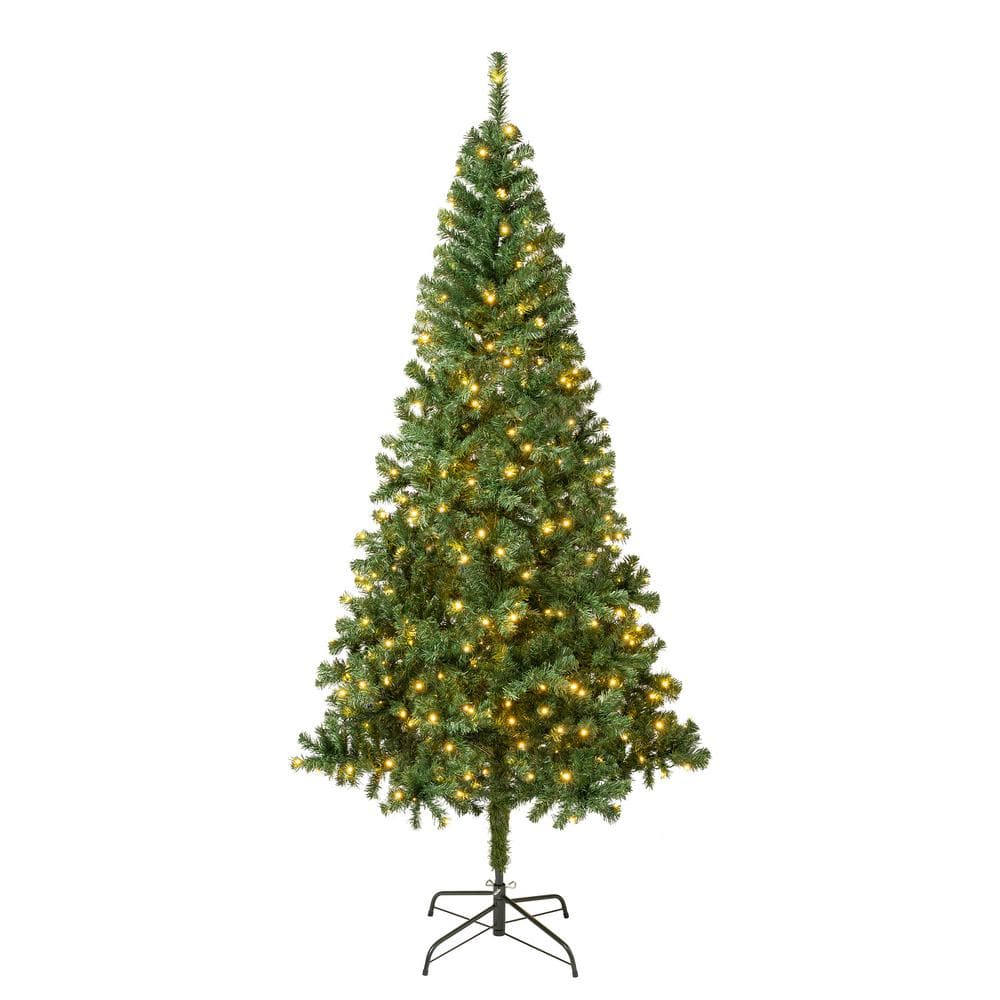 National Tree Company 7 1/2' Linden Spruce Wrapped PreLit Artificial ...