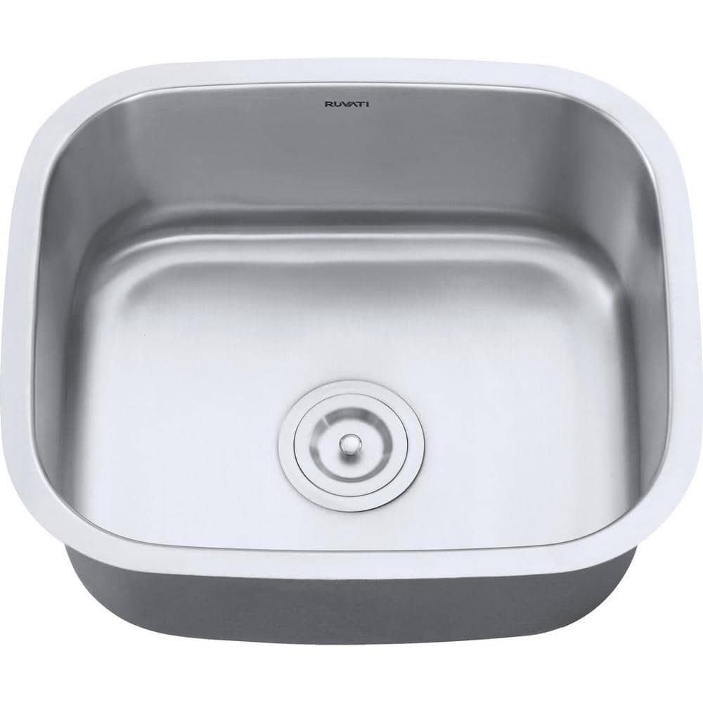 Ruvati 23" Stainless Steel Undermount Kitchen Sink with Grid