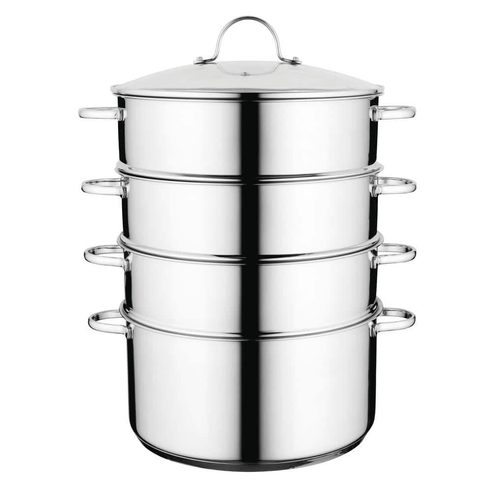 BergHOFF Essentials Comfort 5-Piece Stainless Steel Cookware Set, Silver -  1100241