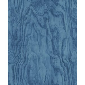 Bentham Blue Plywood Paper Strippable Roll Wallpaper (Covers 56.4 sq. ft.)