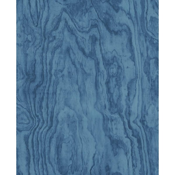 A-Street Prints Bentham Blue Plywood Blue Wallpaper Sample