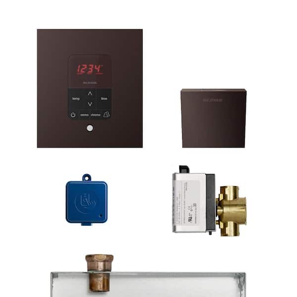 Mr. Steam MS Butler Package with iTempo Plus Square Programmable Control for Steam Bath Generator in Oil Rubbed Brass