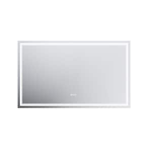 Hans 60 in. W x 36 in. H Rectangular Frameless Backlit LED Touch Sensor Anti-Fog Dimmable Wall Bathroom Vanity Mirror