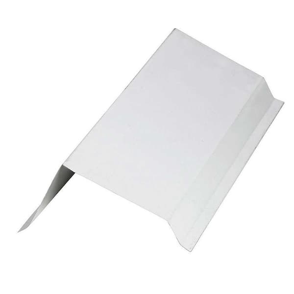 Gibraltar Building Products 5.25 in. x 10 ft. Galvanized 29-Gauge Steel Gable Rake Roof Flashing in Cotton White
