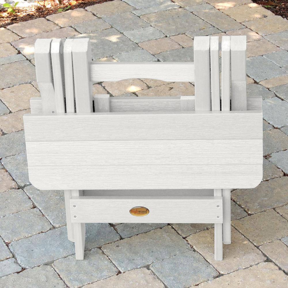 Highwood White Folding Adirondack Side Table