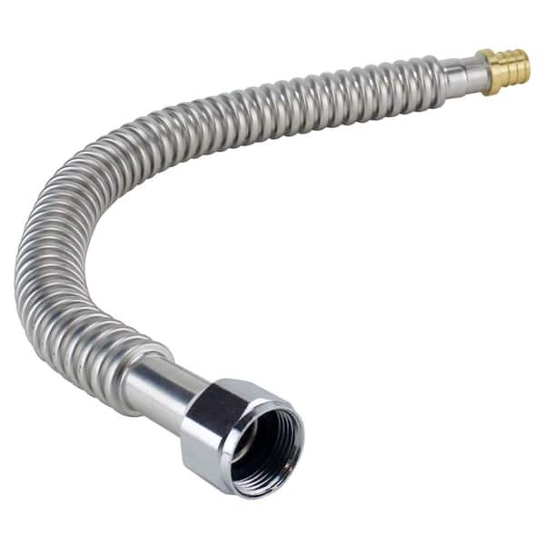 Everbilt 3/4 in. Brass PEX-B Crimp Barb x 3/4 in. FNPT x 18 in. Corrugated Stainless Steel Water Heater Connector