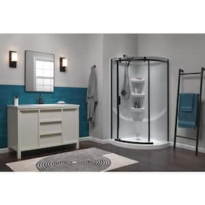 Classic 38 in. L x 38 in. W x 73.88 in. H Corner Shower Stall/Kit