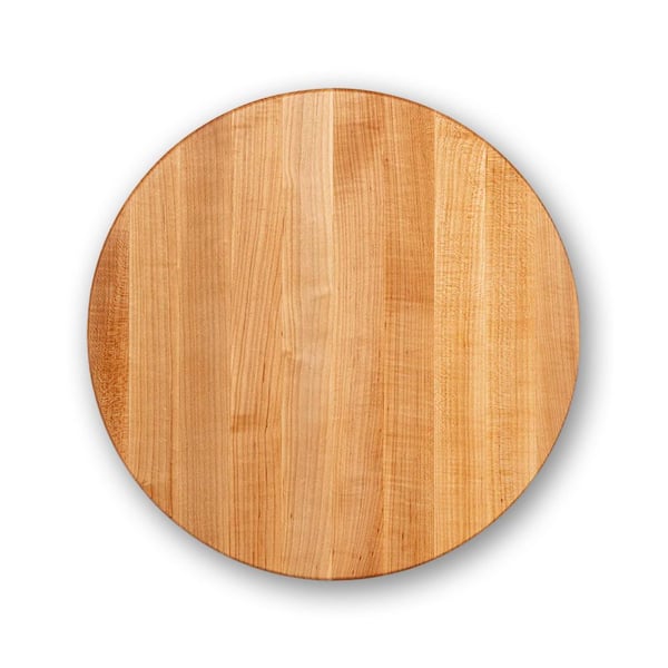 Block 18 in. x 18 in. Round Maple Wood Edge Grain Reversible Cutting Board