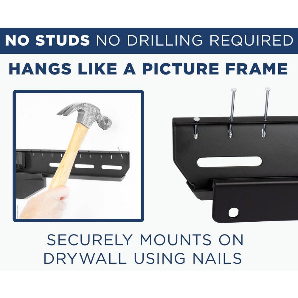 Mount-It! No Stud TV Wall Mount, Low-Profile Tilting Hanger Mount for No Drill Dry Wall Installation