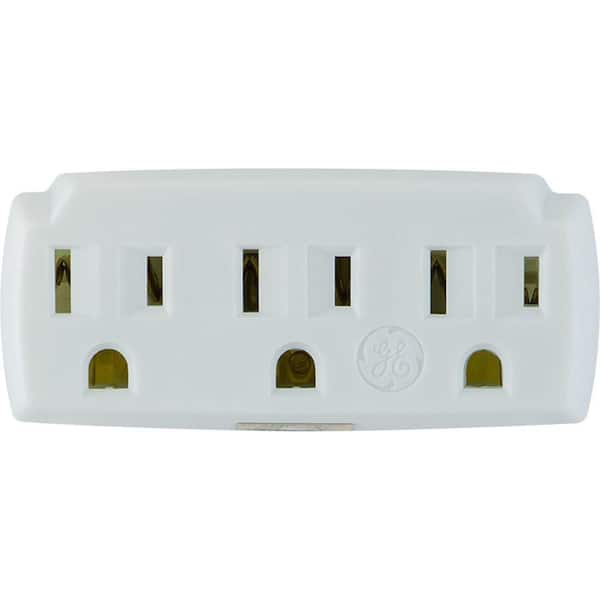 GE 5 Amp 125-Volt 3-Outlet AC Grounded Tap - White