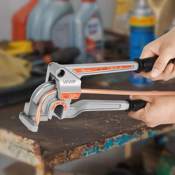 3 in 1 Pipe Bender 1/4 in. to 1/2 in. Manual Level Tube Bender 0 to 180 degrees Aluminum for HVAC AC Refrigerator Repair
