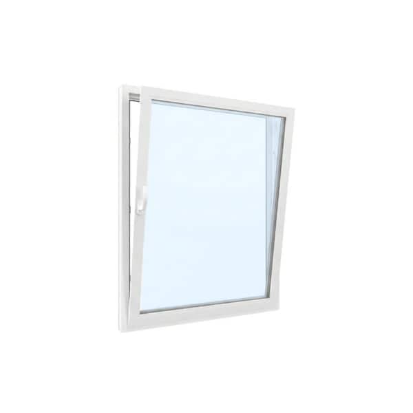 30 in. x 42 in. Elite Euro White Double-Pane Vinyl Tilt/Turn Window with Screen and Right Inward Swing