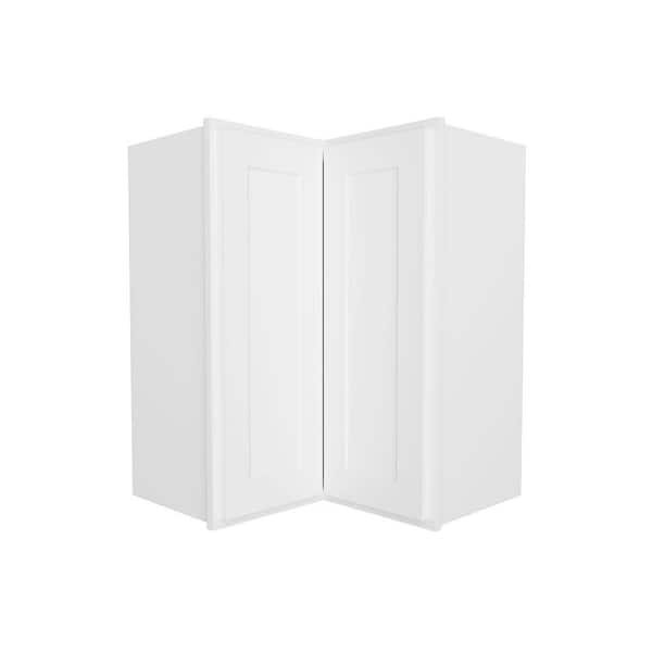 24 in. W x 24 in. D x 30 in. H Ready to Assemble Wall Corner Kitchen Cabinet in White with 2 Door