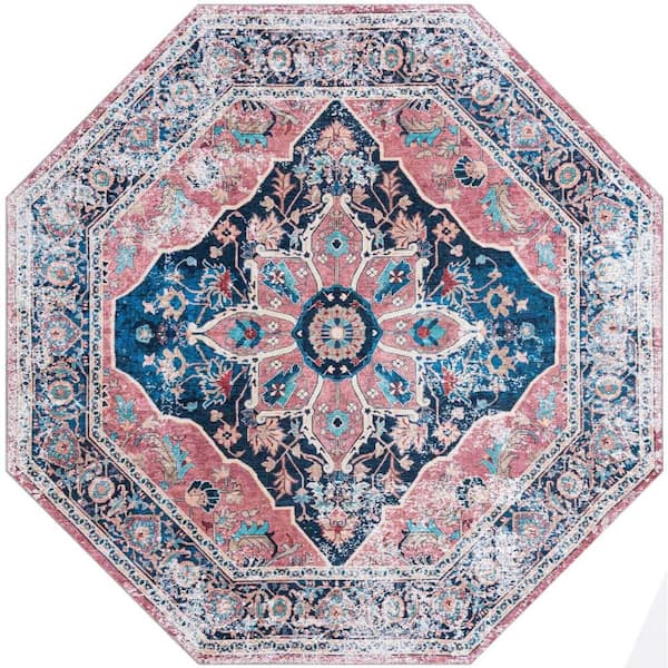 Yara Aramis Navy Blue 7 ft. 10 in. x 7 ft. 10 in. Area Rug