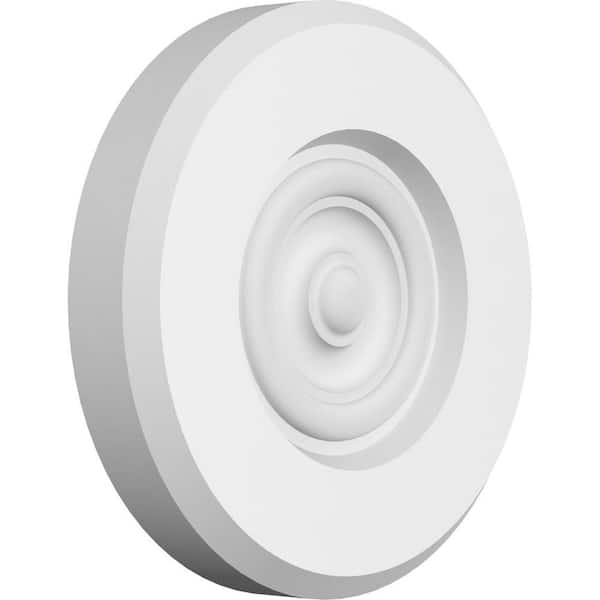 Ekena Millwork 6-in W x 6-in H x 1-in P Standard Grayson Bullseye Rosette with Beveled Edge (2-Pack)
