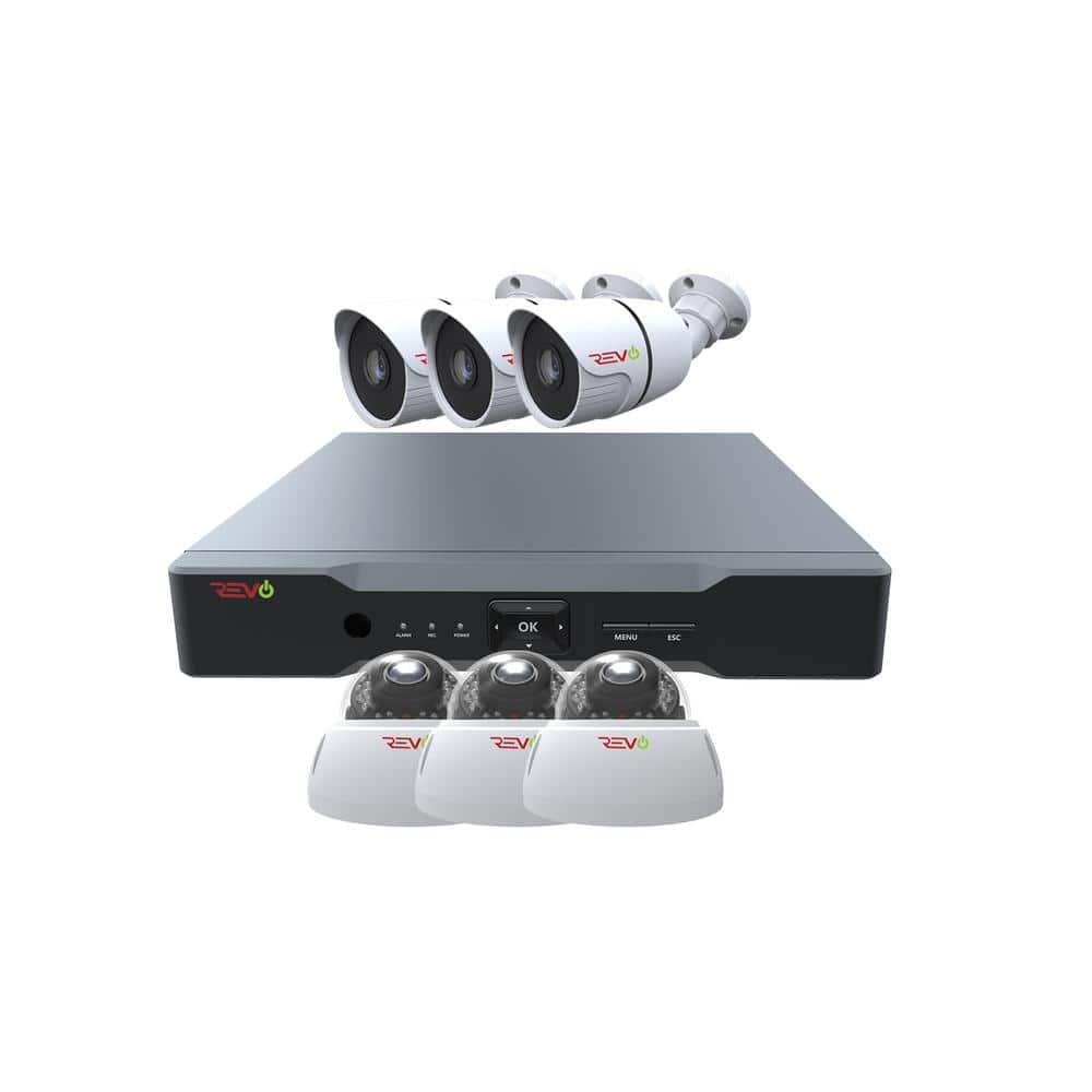 Revo Aero HD 1080p 8-Channel Video Security System with 6 Indoor ...