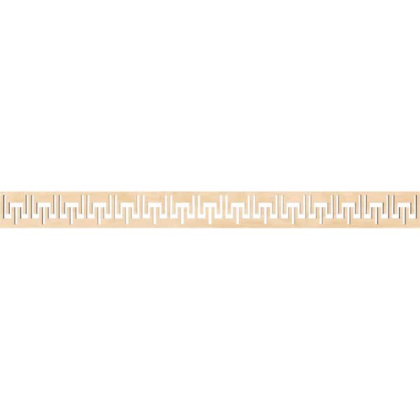 Ekena Millwork Victory Fretwork 0.25 in. D x 46.375 in. W x 4 in. L Birch Wood Panel Moulding