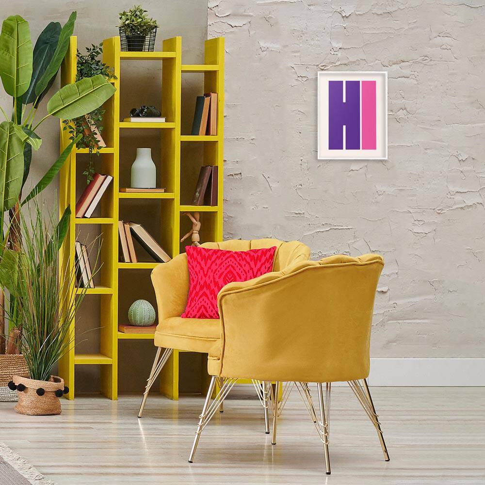 Hi Contemporary Typography by House of Lulu White Framed Typography Giclee Art Print 14 in. x 11 in. price history on PriceWatchPro