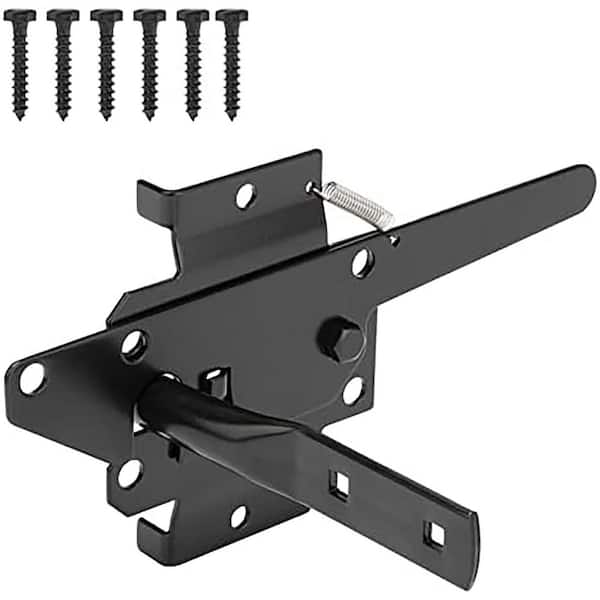 Heavy Duty Self-Locking Gate Latch for Wooden Fence Post Mount ...