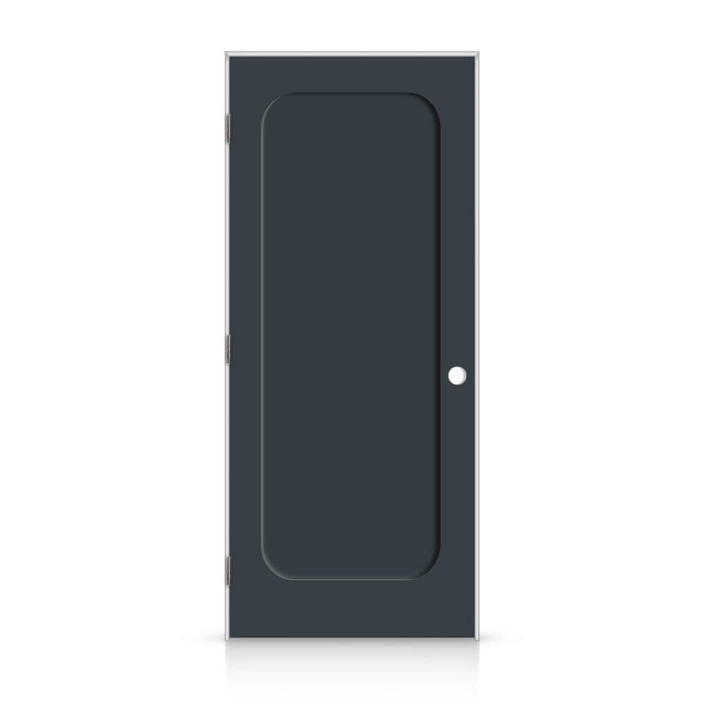 26 in. x 84 in. Right-Handed Curved 1 Panel Shaker Charcoal Gray Painted Smooth Composite Single Prehung Interior Door price history on PriceWatchPro