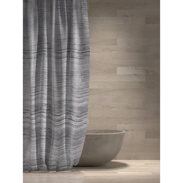 72 in. x 72 in. Grey Nomad Polyester Shower Curtain