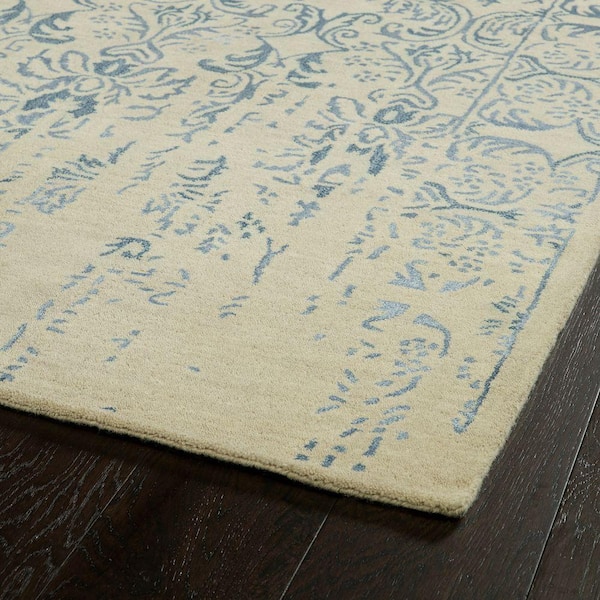 Mercery Blue 4 ft. x 6 ft. Area Rug