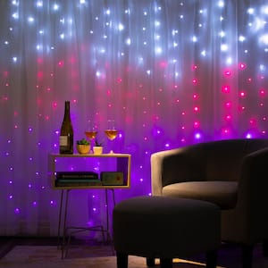 10 ft. 240-Light Multi-Color LED Curtain Cascading Lighting