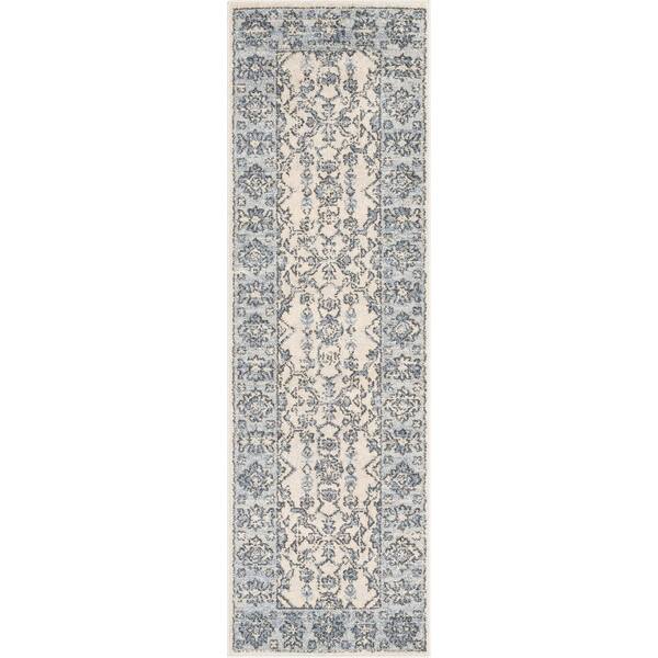 Well Woven Topkapi Savona Persian Floral Medallion Light Blue 2 ft. 3 ...