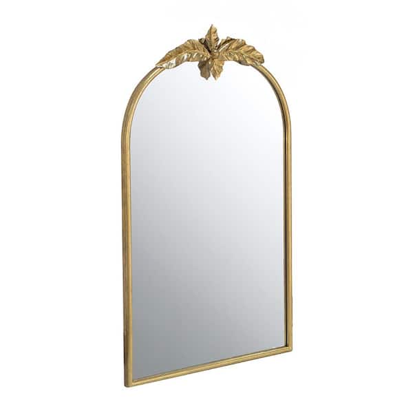 Whatseaso 24 in. W x 36 in. H Rectangular Framed Wall Bathroom Vanity Mirror in Gold