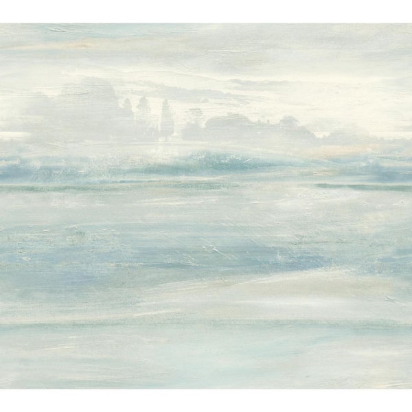 Soothing Mists Scenic Blue Wallpaper