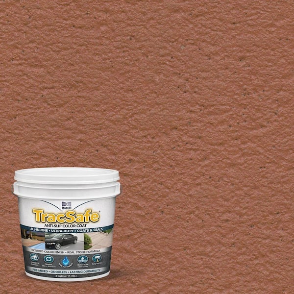 TracSafe All-In-One 3 Gal. Terra Cotta Matte Anti-Slip Color Coat Interior/Exterior Concrete Porch & Floor Paint