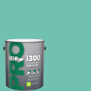 1 gal. #P440-4 March Aquamarine Semi-Gloss Interior Paint