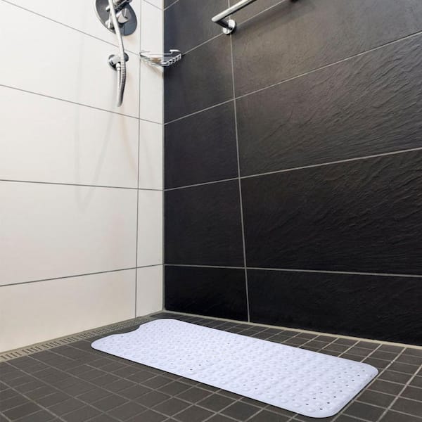 RAY STAR 17 in. x 36 in. Gray PVC Foam Bathtub Mat Non-Slip Shower and Bath  Mats RYF180230078441 - The Home Depot