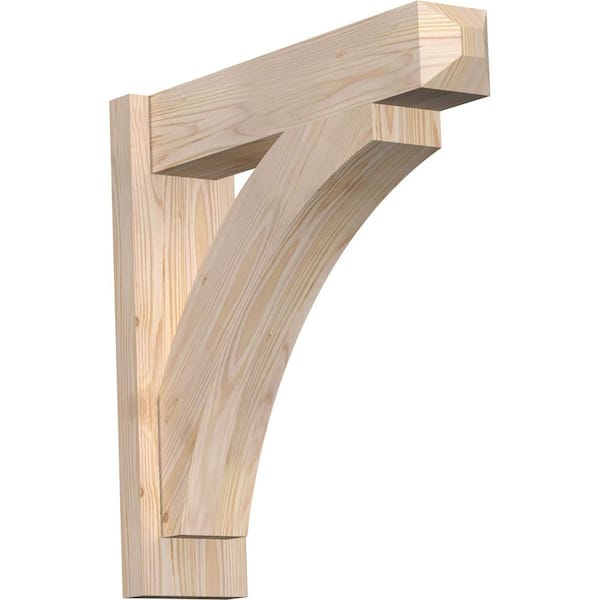Ekena Millwork 6 in. x 22 in. x 22 in. Douglas Fir Thorton Craftsman Smooth Outlooker
