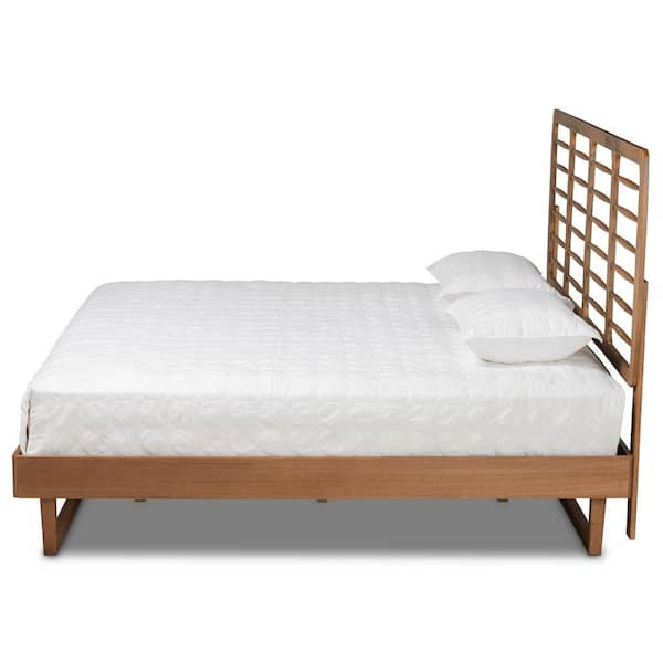 Baxton Studio Lucie Brown King Platform Bed 18411149 9412HD The